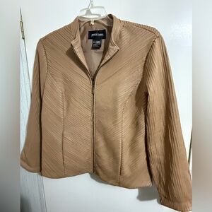 Brandon Thomas Large Women’s Tan Leather Jacket